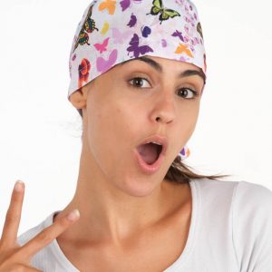 Gorro pelo largo "Mariposas"