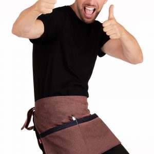 Delantal vaquero reversible corto