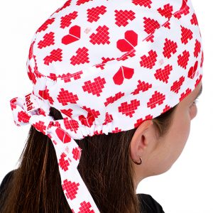 Gorro goma y cinta "Corazones"