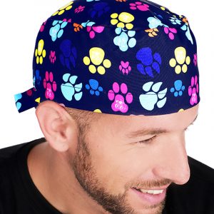 Gorro goma y cinta "Huellas"